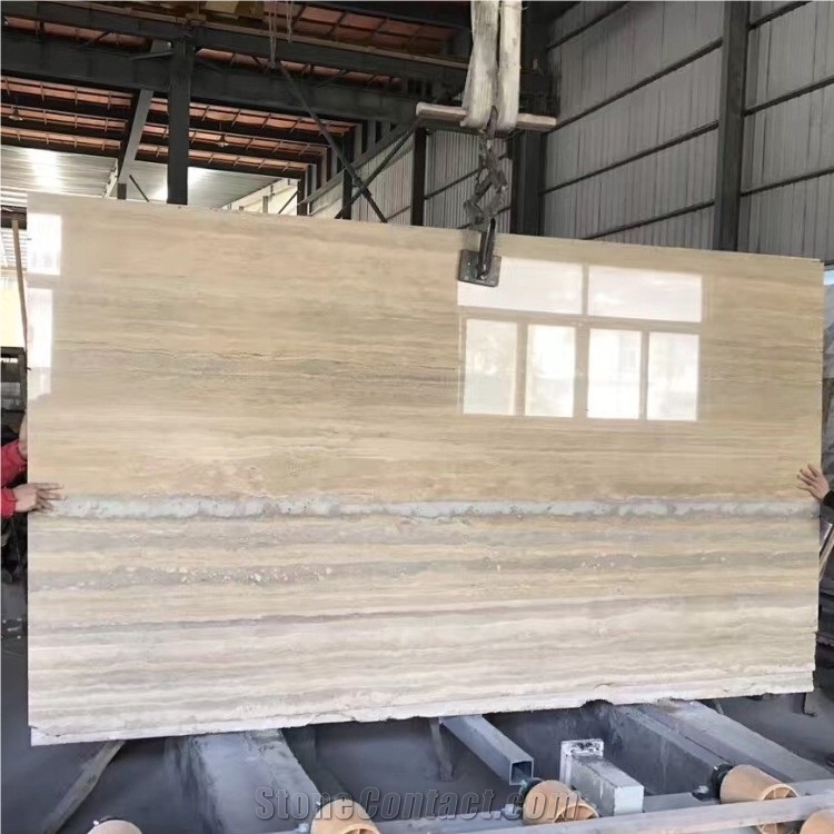 Italian Ocean Silver Blue Travertine Slab