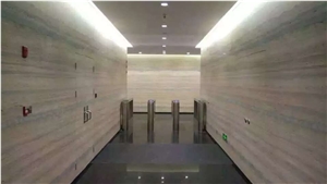 Italian Ocean Silver Blue Travertine Slab