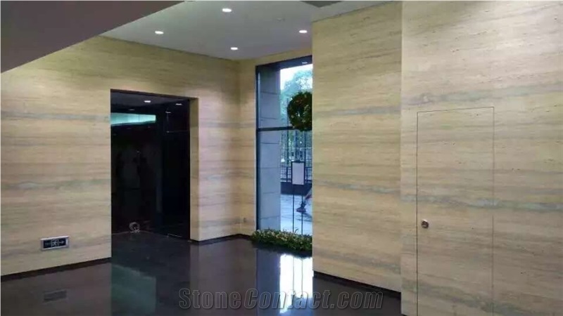 Italian Ocean Silver Blue Travertine Slab