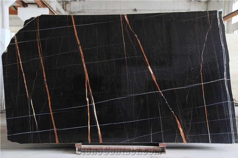 Sahara Noir Noir Aziza Laurent Black Marble Slab