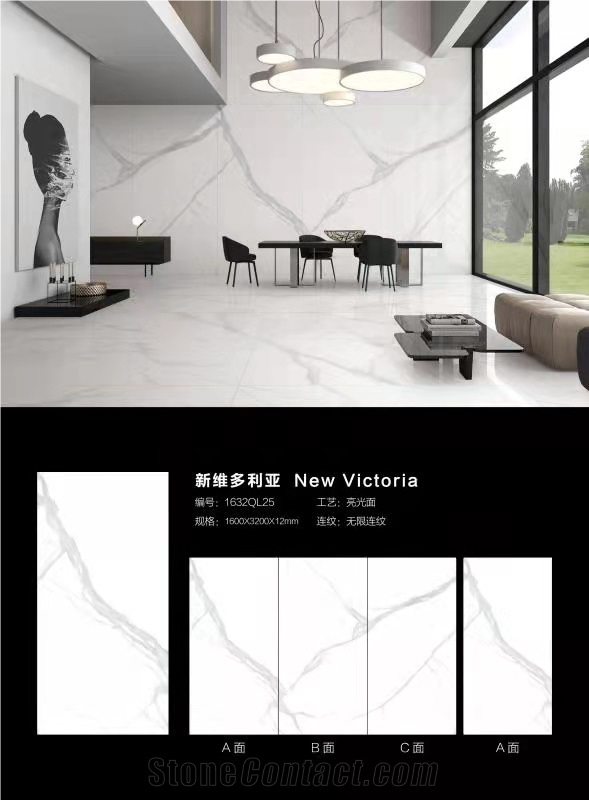 White Marble Porcelain Tile Sintered Stone Slabs