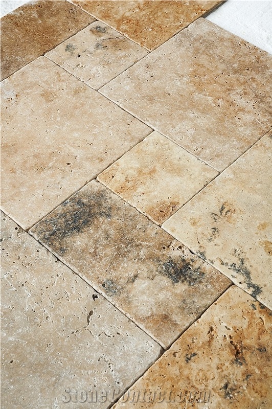 Afyon Gold - Philadelphia Scabos Travertine Tumbled Travertine