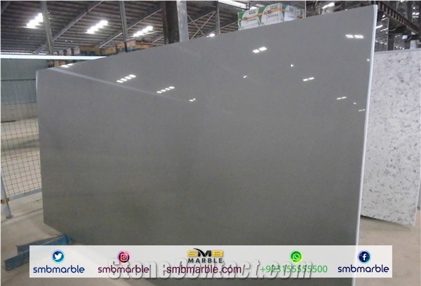 Grey Quartz Slabs, Engineered Stone