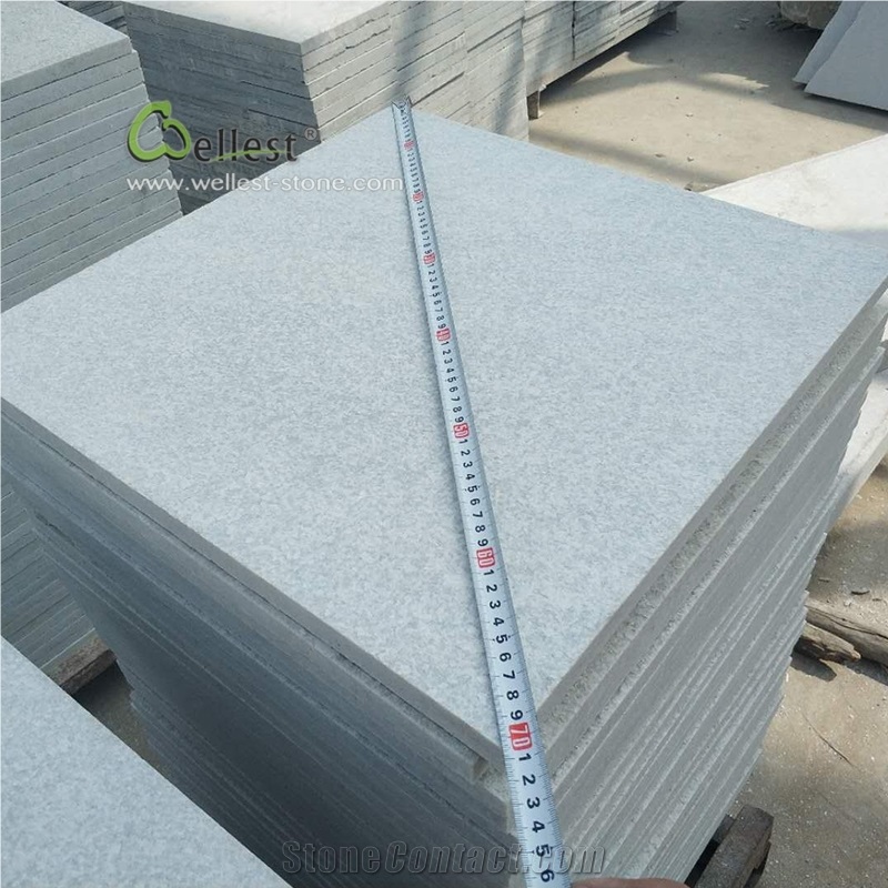 Anti-Slip Flamed Finish White Quartzite Tile