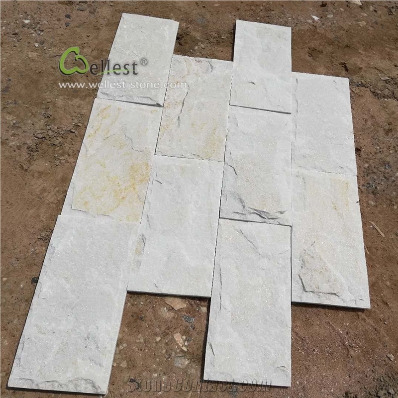 Beautiful Beige Quartzite Mushroom Stone for Wall