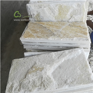 Beautiful Beige Quartzite Mushroom Stone for Wall