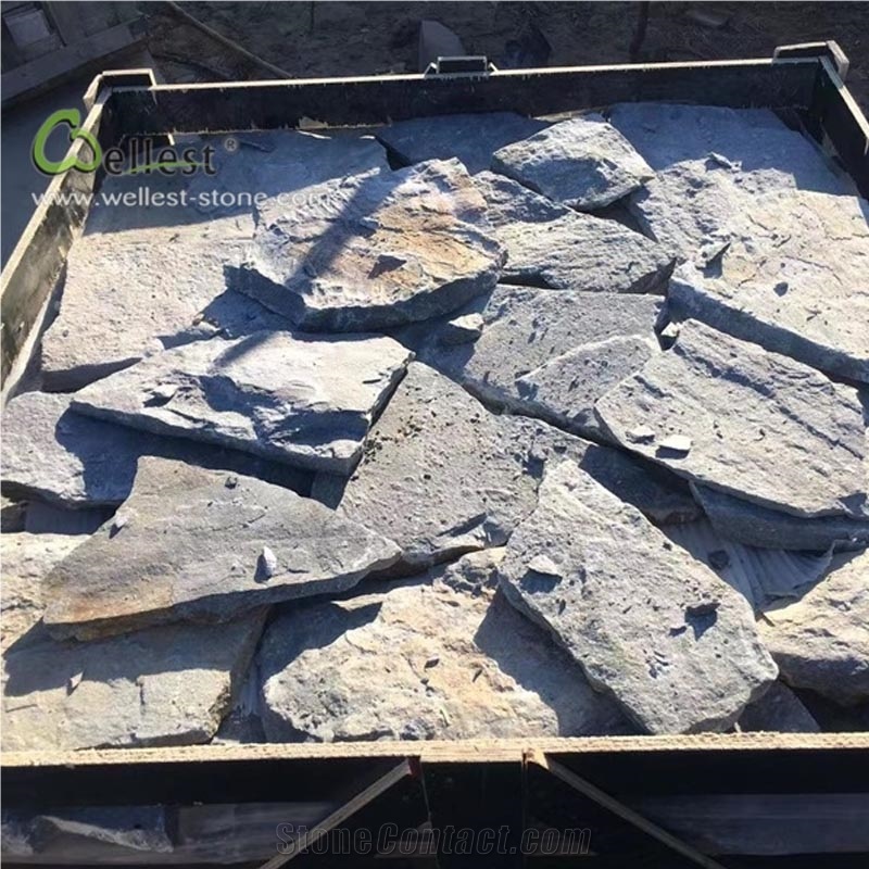 Blue Quartzite Random Loose Stone and Corner