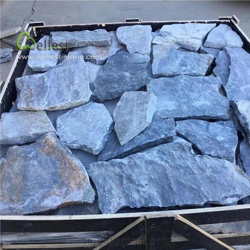 Blue Quartzite Random Loose Stone and Corner