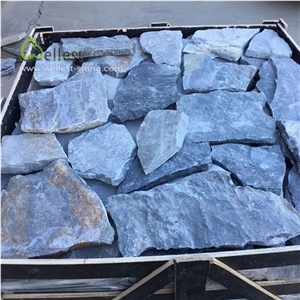 Blue Quartzite Random Loose Stone and Corner