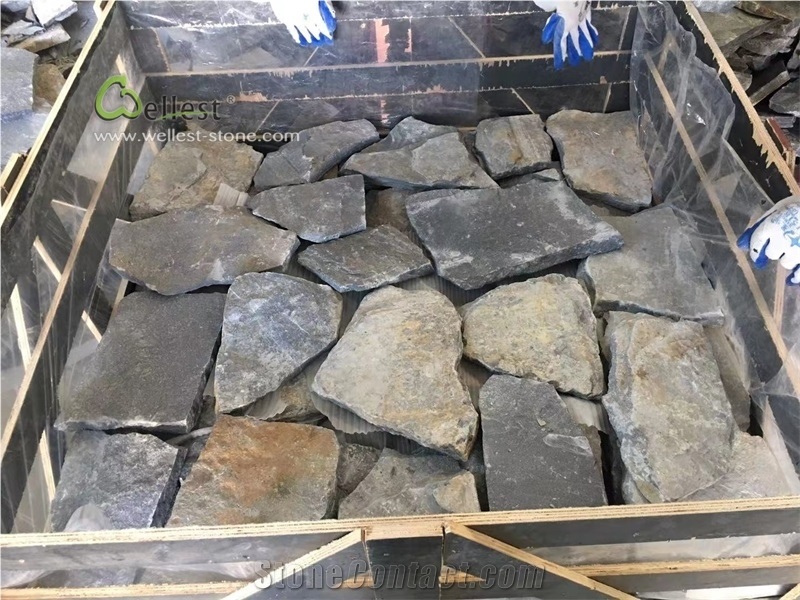 Blue Quartzite Random Loose Stone and Corner