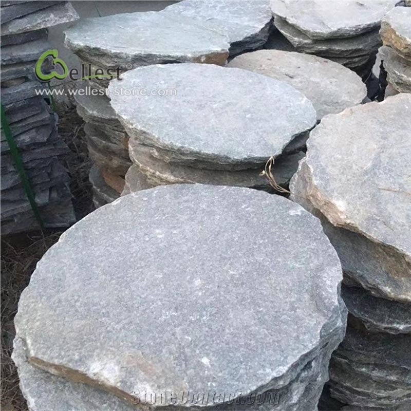 Green Quatzite Round Stepping Garden Landscaping