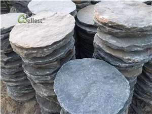 Green Quatzite Round Stepping Garden Landscaping