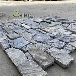 Grey Blue Z Shape Ledge Stone Wall Panel