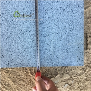 Hainan Black Basalt Semi Grind Floor Tiles