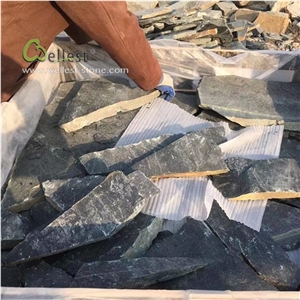 Natural Black Quartzite Random Loose Stone