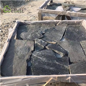 Natural Black Quartzite Random Loose Stone