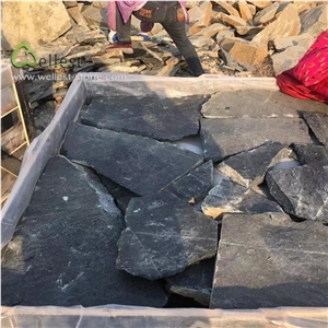 Natural Black Quartzite Random Loose Stone