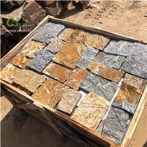 Yellow Beige Limestone Wall Cladding Loose Stone