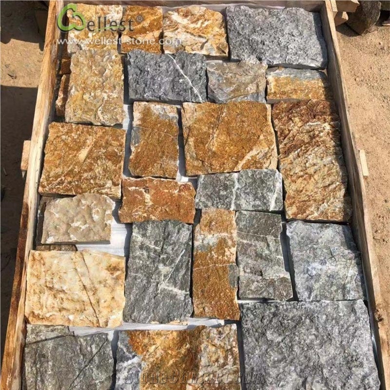 Yellow Beige Limestone Wall Cladding Loose Stone