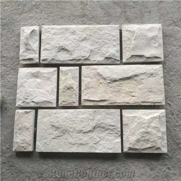 Black Sandstone Split Face Mushroom Stone Walling