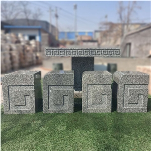 Grey Stone Granite Table Set Funiture for Garden
