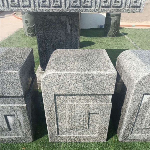 Grey Stone Granite Table Set Funiture for Garden
