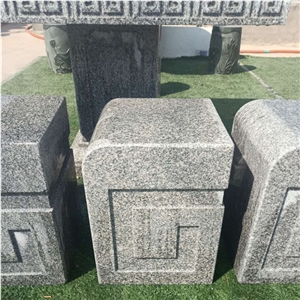 Grey Stone Granite Table Set Funiture for Garden