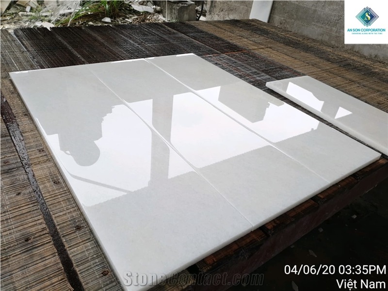 Beautiful Diamond White Marble Stairs Steps
