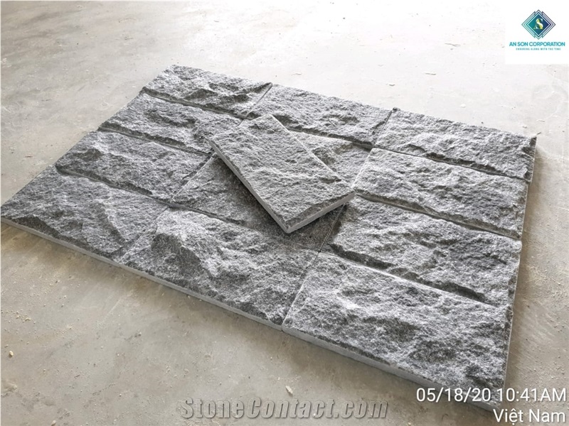 Black Mushroom Marble Decoration Size 10x20x1.5cm