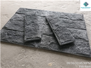 Black Mushroomed Marble Split Wall Tiles
