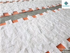 Crystal White Marble Wall Panel Combinantion Design