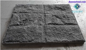 Hot Cheap Black Mushroomed Marble Split Wall Tiles