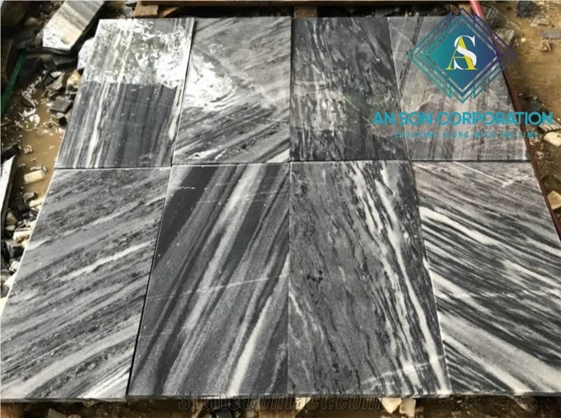Polishing Tiger Veins Marble Tiles
