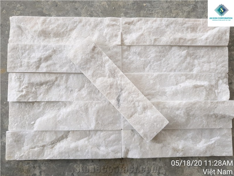Split-Up Marble Wall Panel - White, Black, Yellow