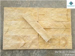 Split-Up Marble Wall Panel - White, Black, Yellow