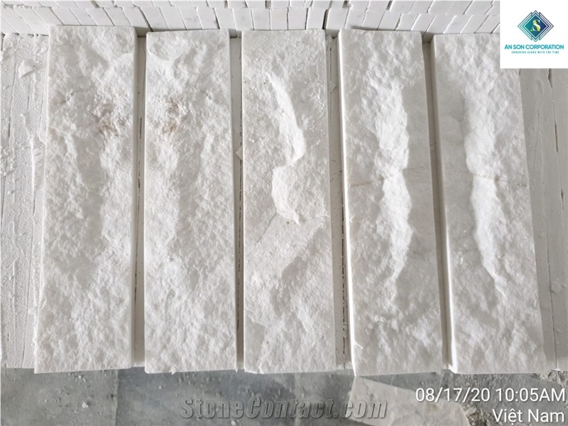 Split up Milky Face Marble Wall Panel Cheap Price