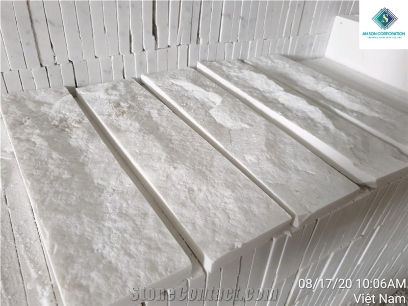 Split up Milky Face Marble Wall Panel Cheap Price