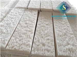 White Line Chiseled Marble