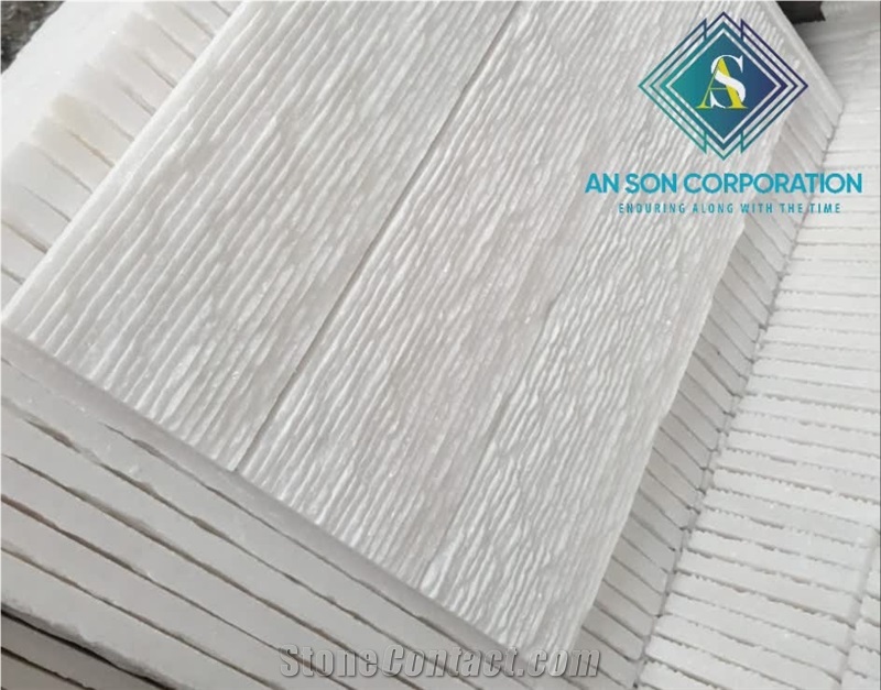 White Line Chiseled Marble