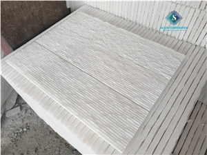 White Line Chiseled Marble