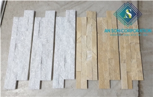 White Marble Combination Wall Panel Stone Veneer, Cultured Stone