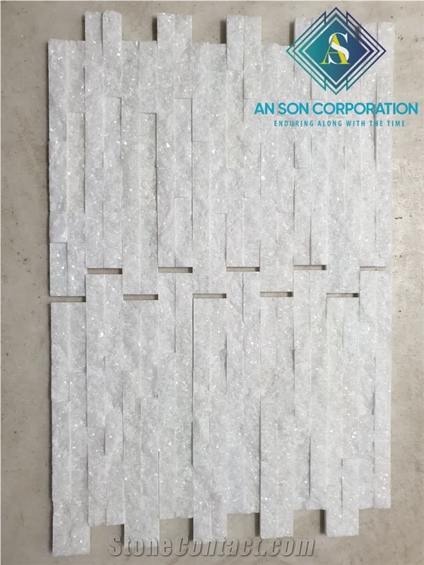 White Marble Combination Wall Panel Stone Veneer, Cultured Stone