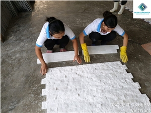 White Marble Combination Wall Panel Stone Veneer, Cultured Stone