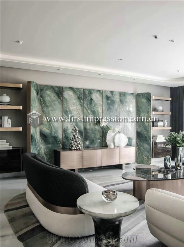 Dreaming Peacock Green Marble Slabs for Walling