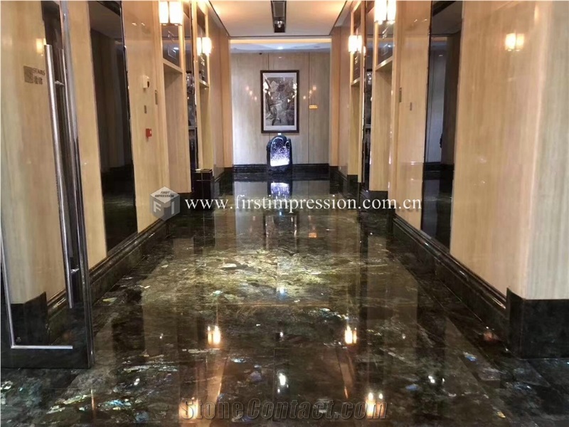 Labradoraite Blue Granite Desk