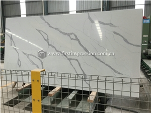 New Polished Artificial Quartz Calacatta White