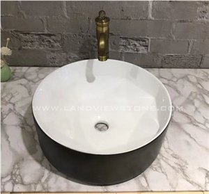 Black Bathroom Sink Wash Basin Porcelain Basins