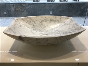 Black Marble Wash Basin Stone Round Bowls Sinkk