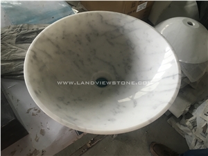 Black Marble Wash Basin Stone Round Bowls Sinkk