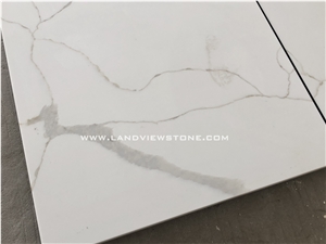 Luxury Calacatta Gold White Quartz Kichen Slab